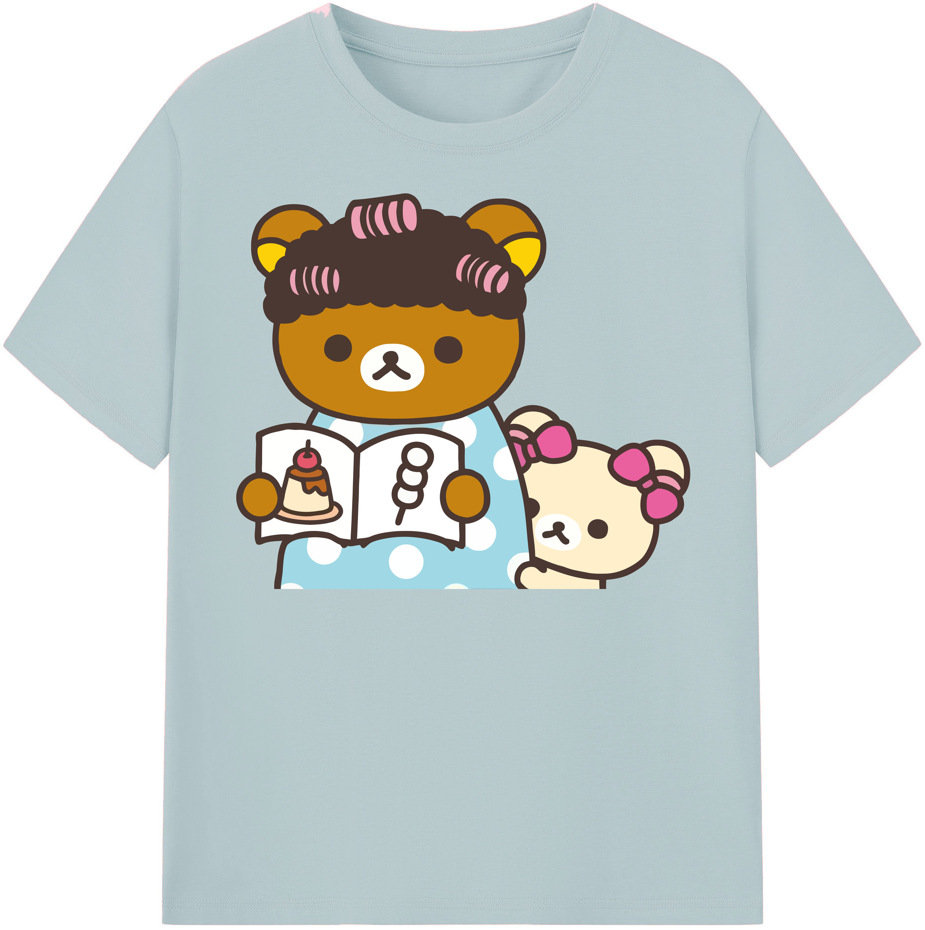 （画像用） リラックマ リラックマ キイロイトリ Rilakkuma Korilakkuma Kiiroitori 綿100％半袖Tシャツ（フロントプリント）